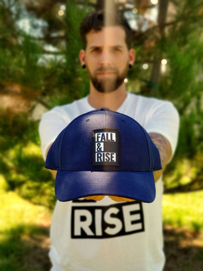 Fall & Rise Logo Hat (Navy Blue) - Fall & Rise